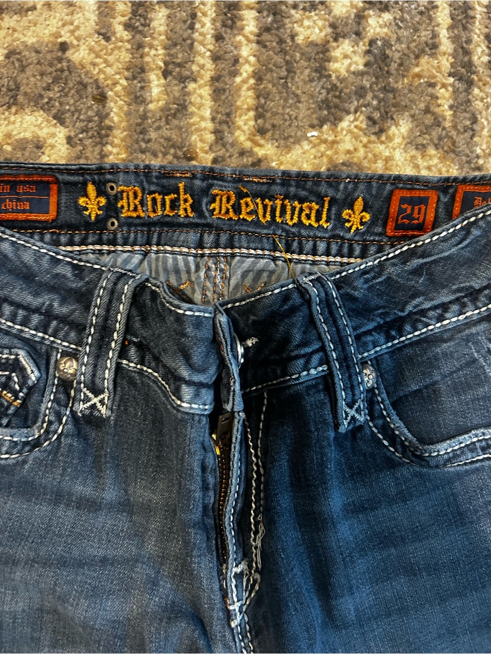 Rock Revival Women’s Size 29 Dark Wash Bootcut Jeans Flap Pocket Stretch - Picture 2 of 5